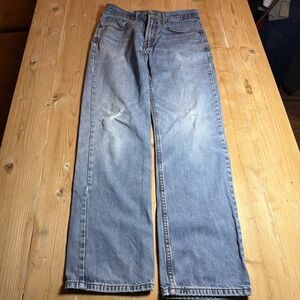 Stetson Jeans Mens 31x34 Blue Modern Straight Leg 1312 Distressed Western